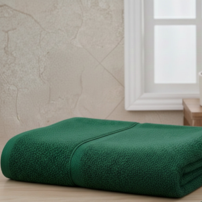 CASA MATTA Telo Bagno in Spugna di Puro Cotone 400 gr/mq_Evergreen