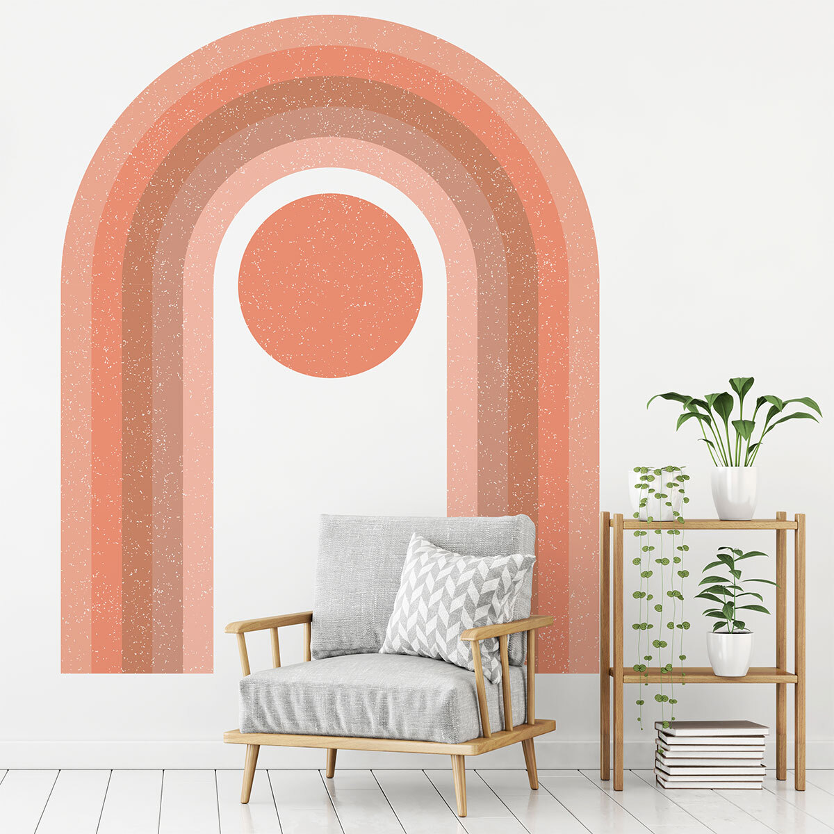 Papier peint intissé pré-encollé fresques géantes - ARCHE ARC-EN-CIEL ROSE