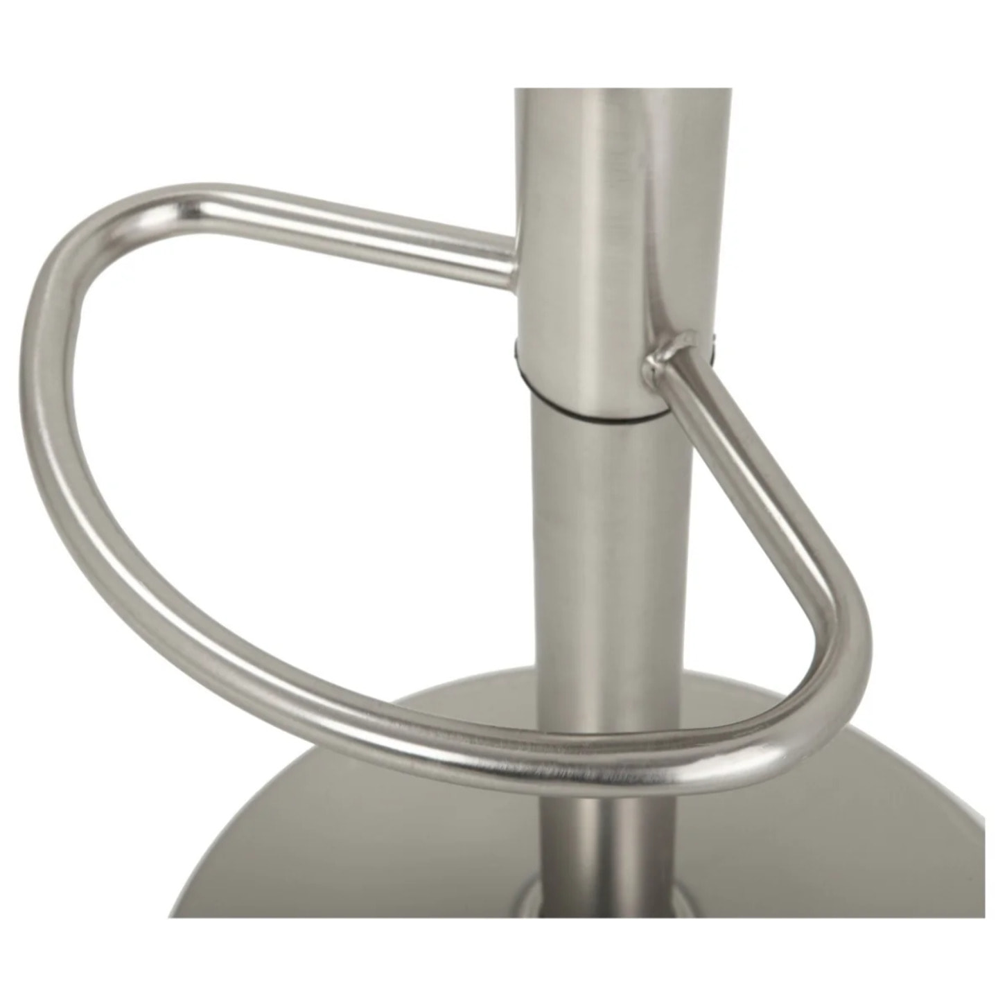 Lot de 2 tabourets de bar réglables en métal brossé 60/82 cm - Silver