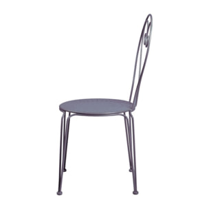 Ensemble table et chaises de jardin  - Anthracite - CASABLANCA