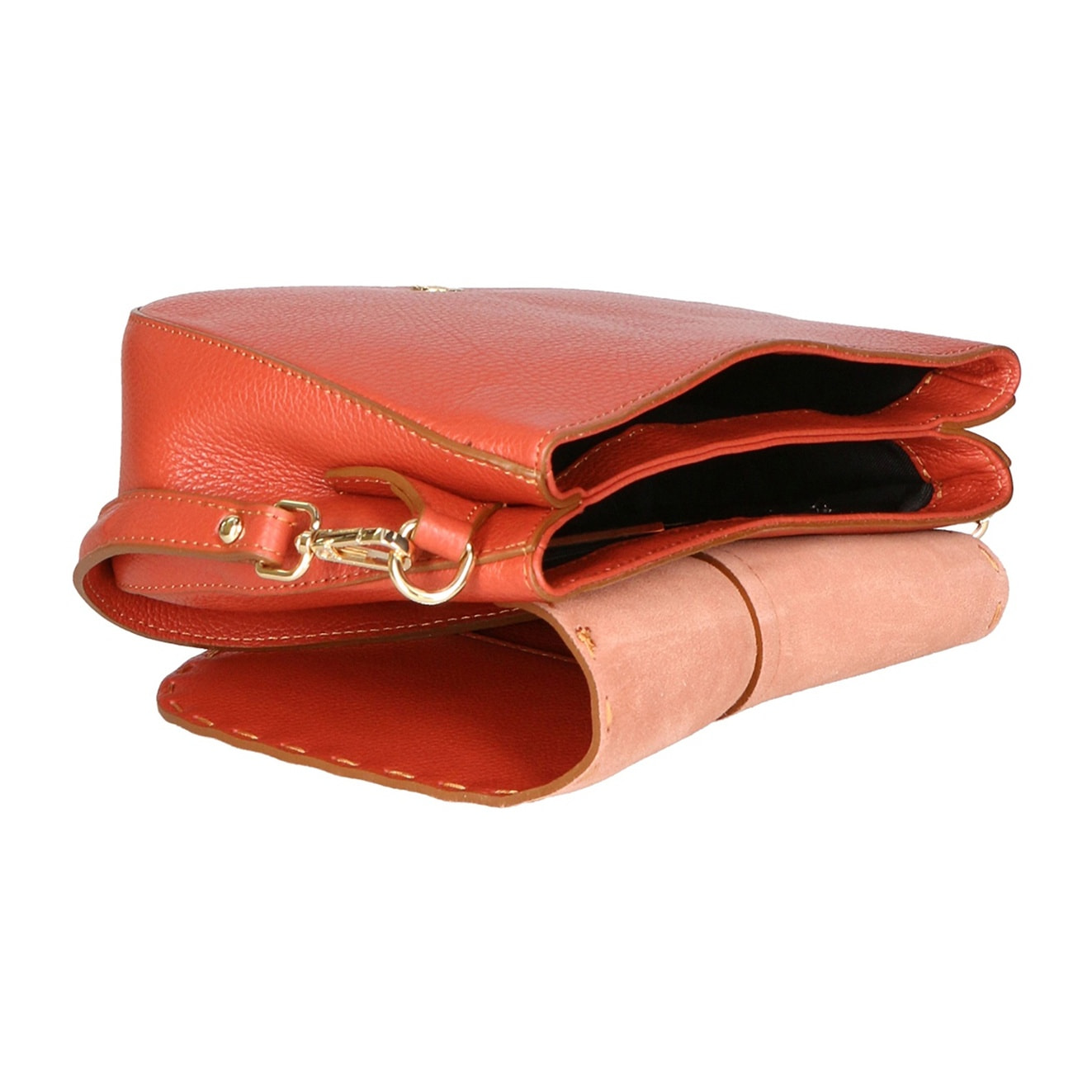 Borsa a spalla da donna Made in Italy - Modello Winona - Vera pelle - 26.0 x 20.0 x 13.0 cm