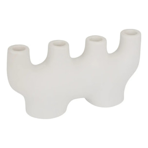 Chandelier pour 4 bougies Sien grès blanc