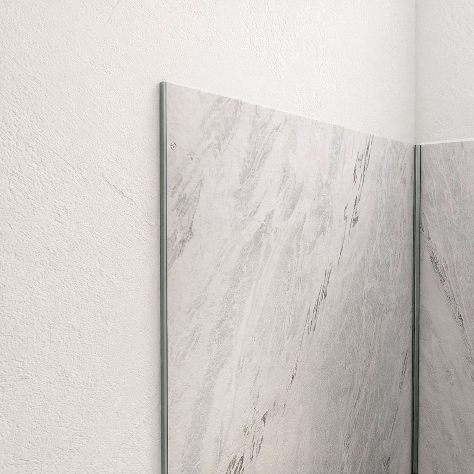 Pack 3 Panneaux Muraux Pierre Artic Storm 90x210cm et Profilés Chrome - STONE'IT