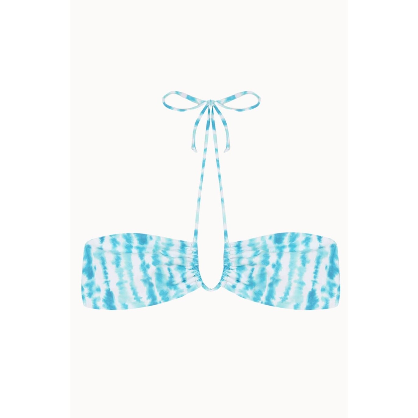 Top de bikini con estampado tie dye