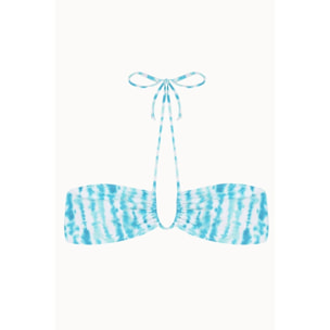Top de bikini con estampado tie dye