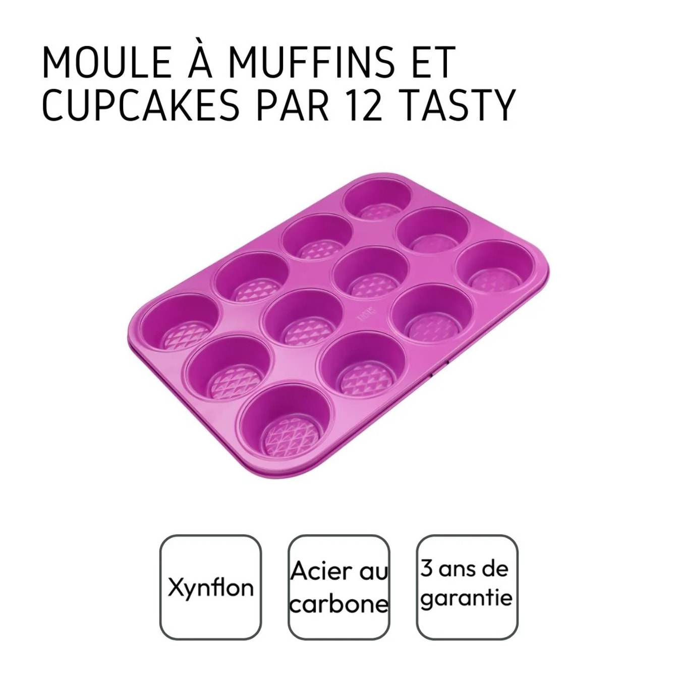 Moule à muffins 12 empreintes 35 x 27 cm Tasty Pâtisserie