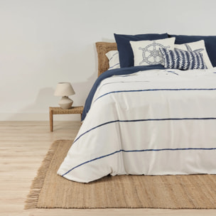 Housse de couette réversible en popeline 80 fils Marino-Ibiza