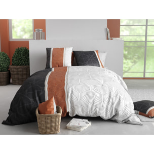 Parure housse de couette imprimée + 2 taies Equinoxe