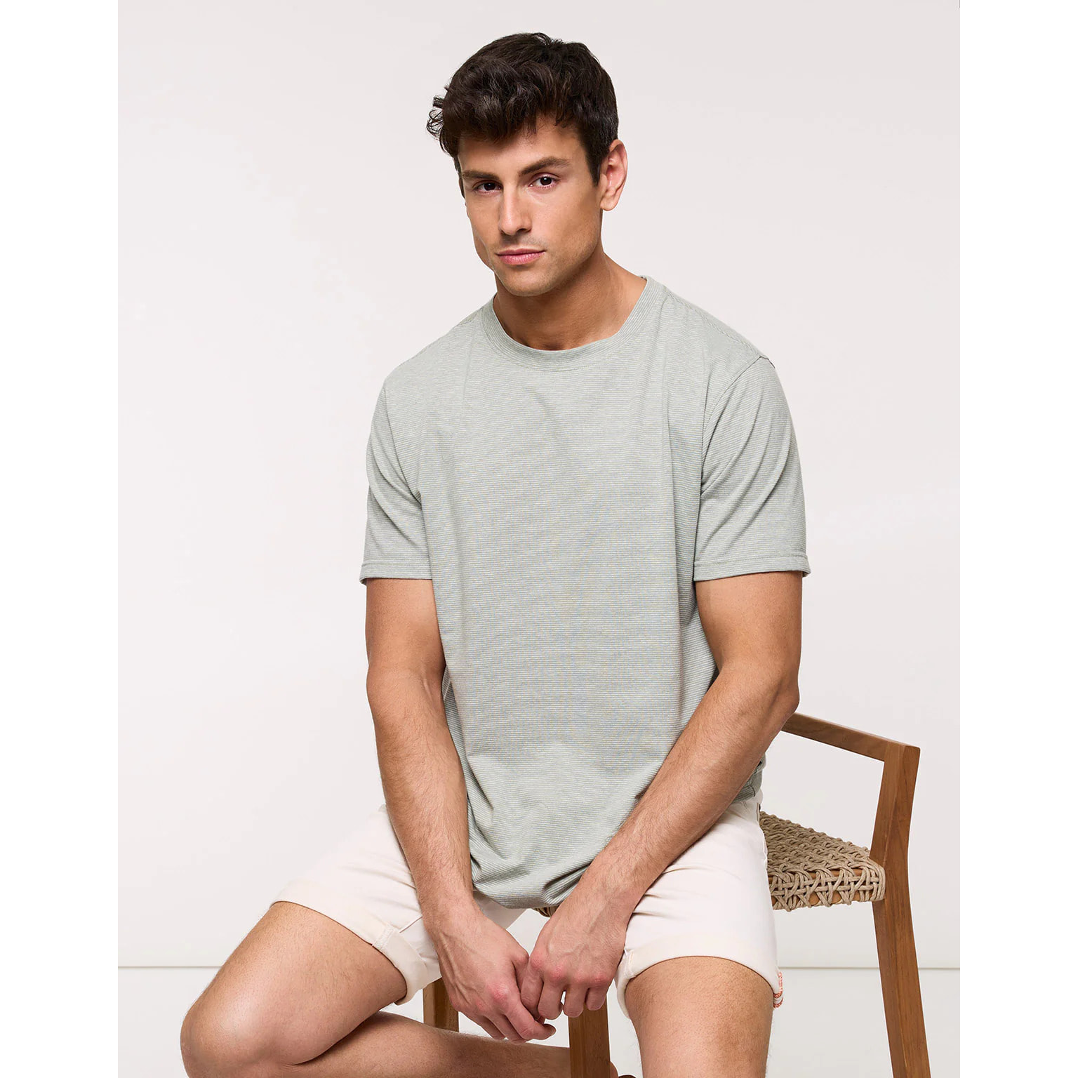 Camiseta Líneas Finas Verde - Malak