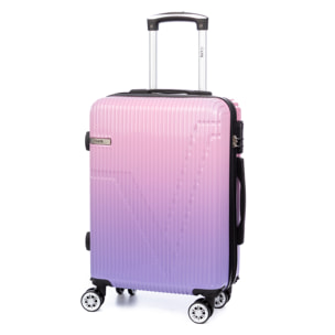 Valigia da cabina trolley in PP resistente agli urti. Chiusura numerica, 4 ruote doppie rimovibili e girevoli a 360°.