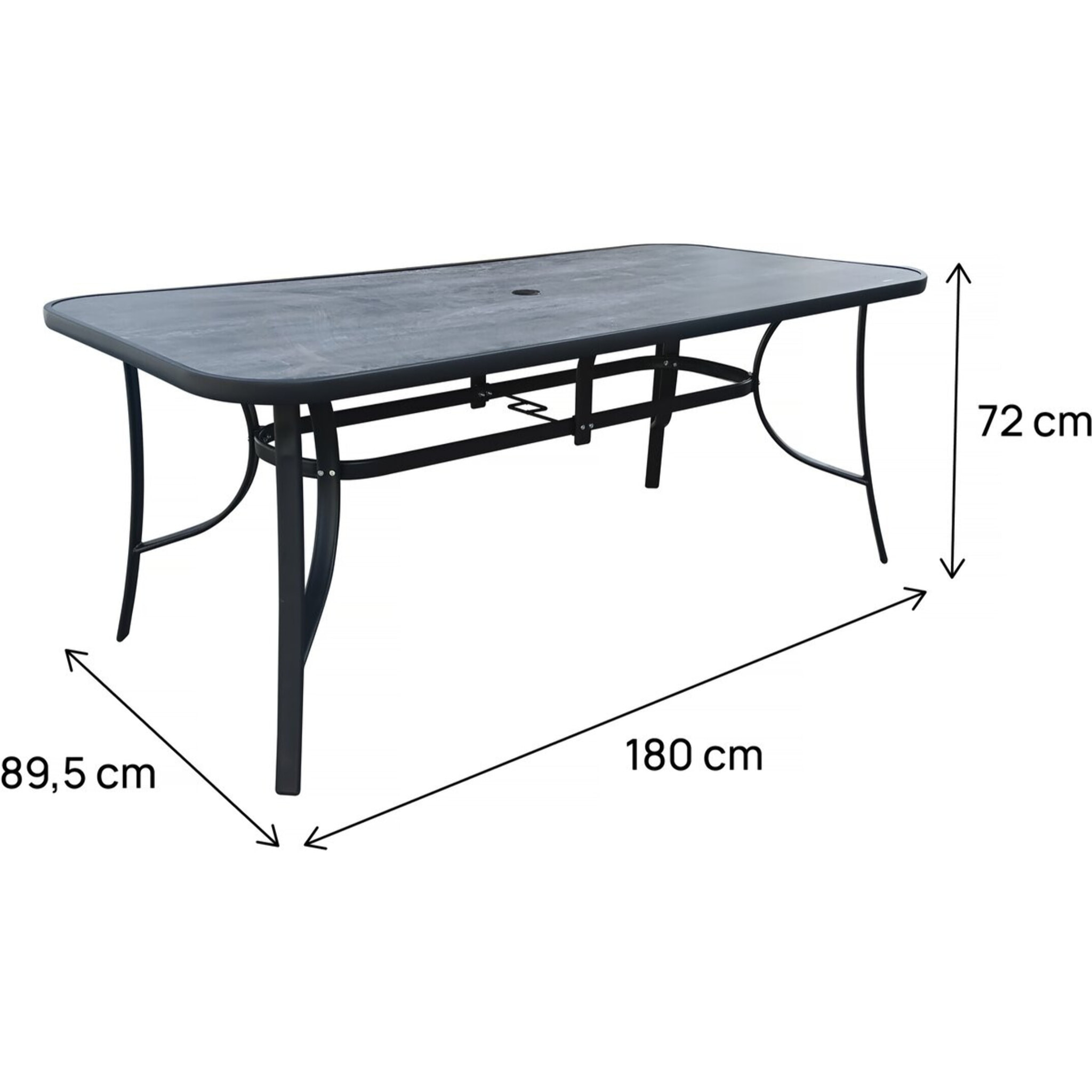 Table de jardin "Cordoba" - Phoenix - 8 places - Gris effet marbre