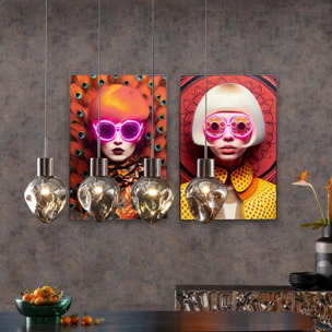 Tableau LED Fancy rousse 55x75cm Kare Design