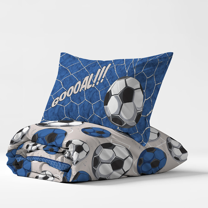 Parure copripiumino calcio blu