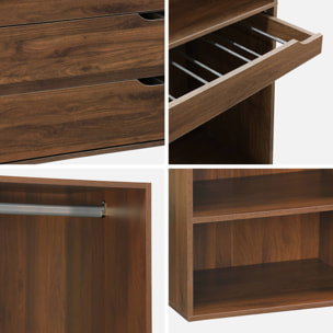 Kit dressing modulable décor bois 3 éléments NEPAL