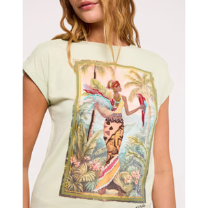 Camiseta Manga Corta Verde - Lamila