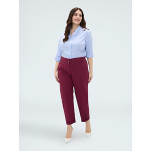 Fiorella Rubino - Pantalones Balloon de mezcla de algodón - Burgundy