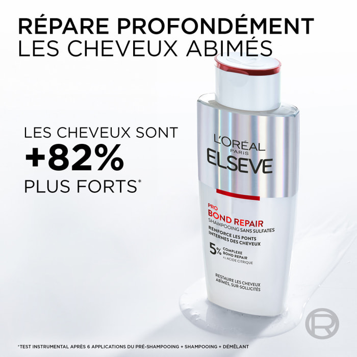 Lot de 12 - L'Oréal Paris Elseve Pro Bond Repair Shampooing Sans Sulfates 200ml