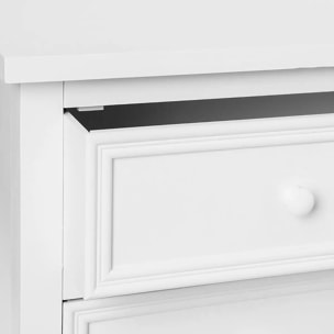Chiffonnier "Charme" blanc 6 tiroirs