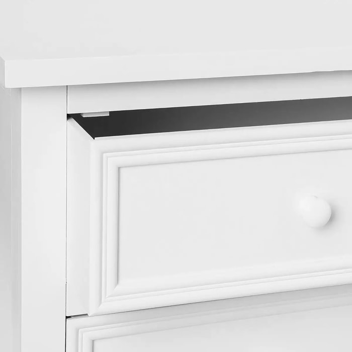 Chiffonnier "Charme" blanc 6 tiroirs