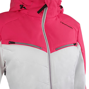 CHAQUETA ESQUI MUJER ALTA BAHIA BLANCO-FUCSIA