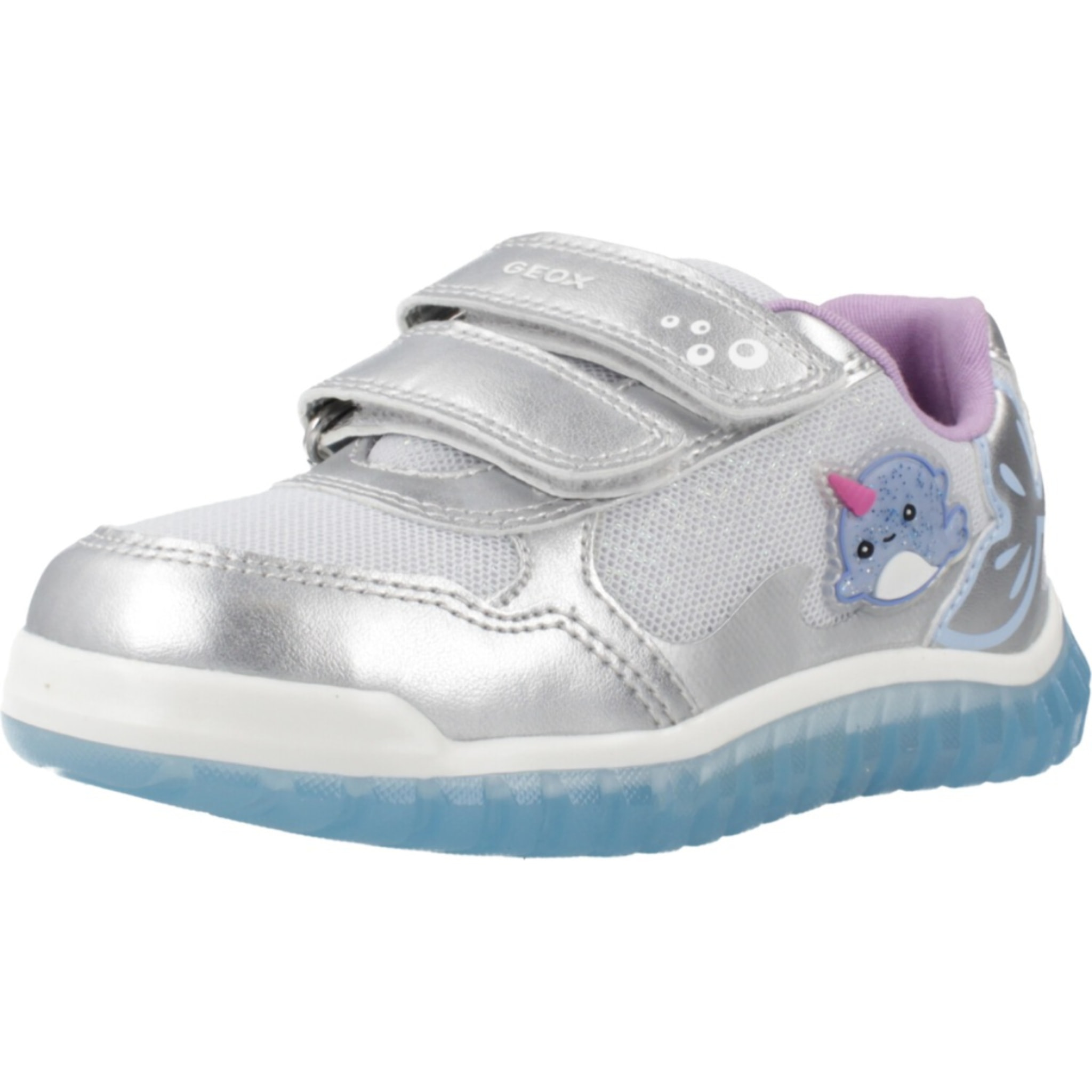 Zapatillas Niña de la marca GEOX  modelo B LIGHTYLOO GIRL PLATA