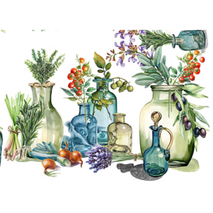 Tovaglia Copritavolo Cucina In Stampa Digitale Disegno Herbs GI