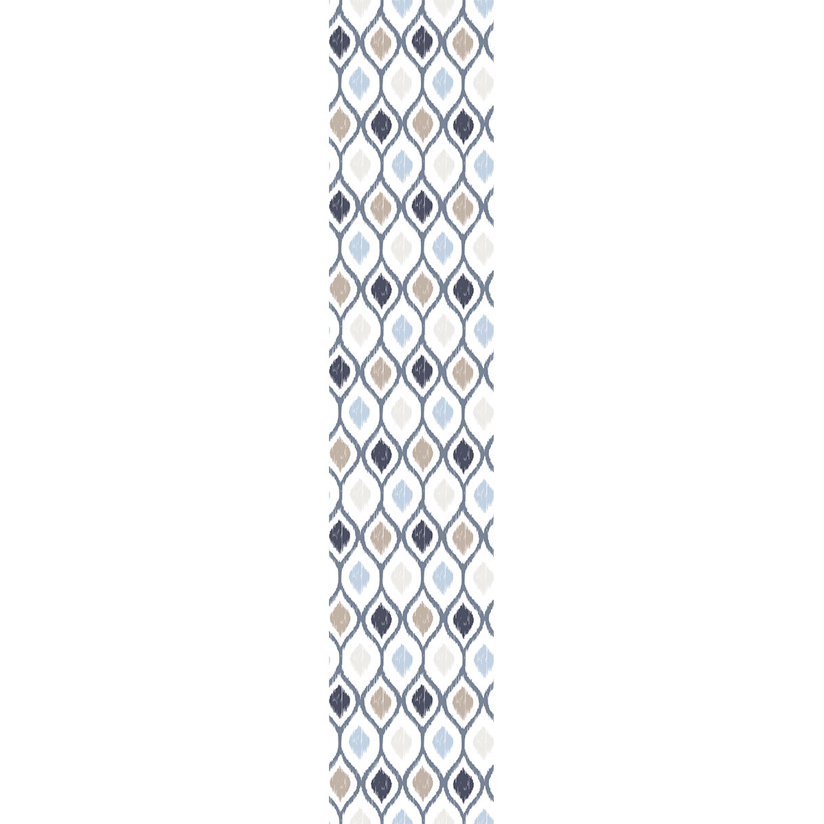 Papier peint intissé pré-encollé - LOSANGES RÉTRO NUANCES DE BLEU - 1 rouleau