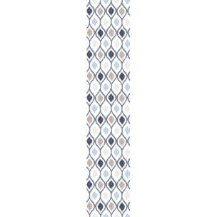 Papier peint intissé pré-encollé - LOSANGES RÉTRO NUANCES DE BLEU - 1 rouleau
