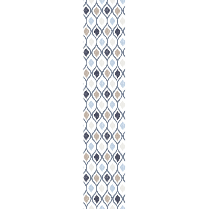Papier peint intissé pré-encollé - LOSANGES RÉTRO NUANCES DE BLEU - 1 rouleau