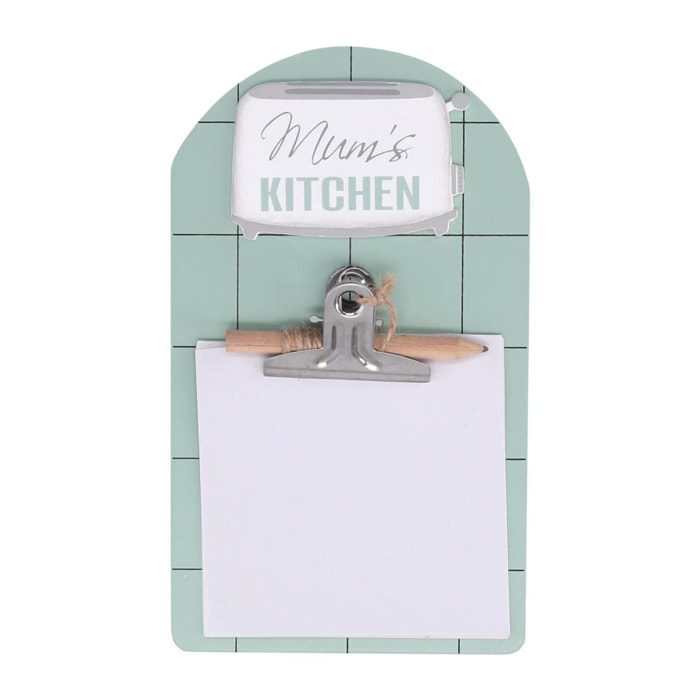 Portamemo in legno verde cm12x20x3