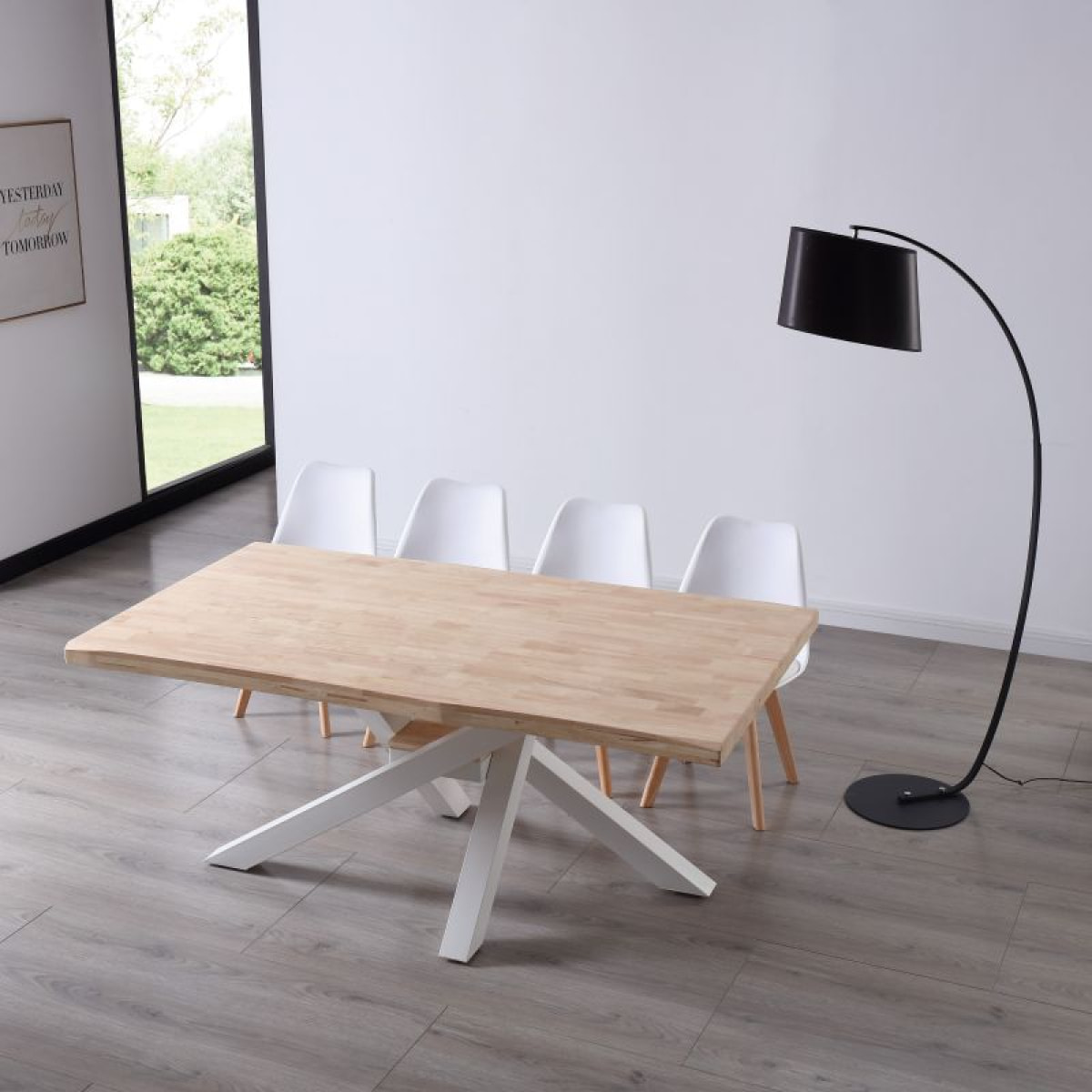 Mesa de comedor Xena Fit 180 Roble - Blanco