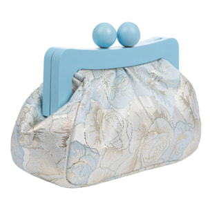 Bormida Bolso bandolera Mujer. Fabricado en madera y tela con diseños florales.