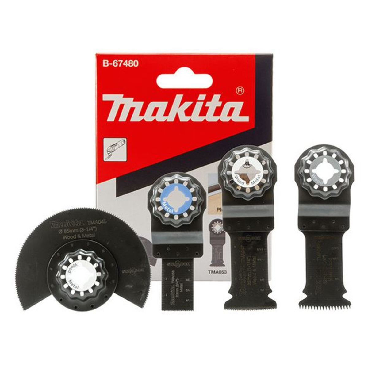 Kit 4 accessoires bois/métal MAKITA - B-67480