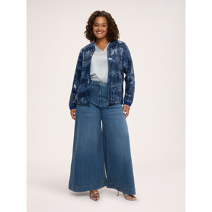 Fiorella Rubino - Jeans Wide Leg lavado used - Azul