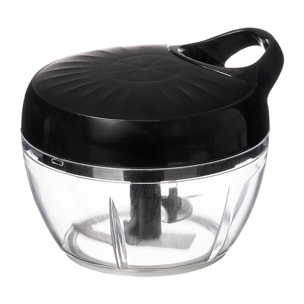 Triturador manual con 3 cuchillas de acero inoxidable.