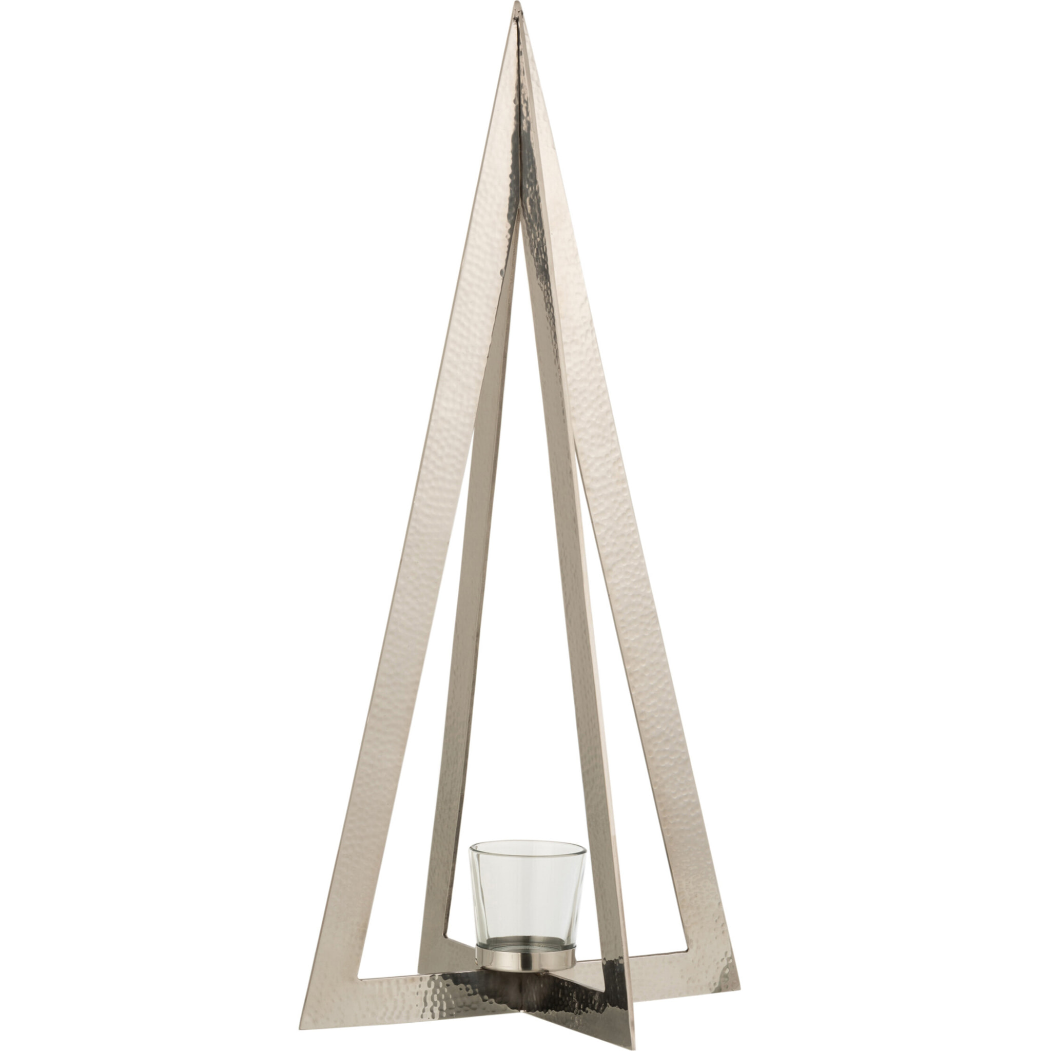 J-Line photophore Arbre - acier inoxydable/verre - argent - large