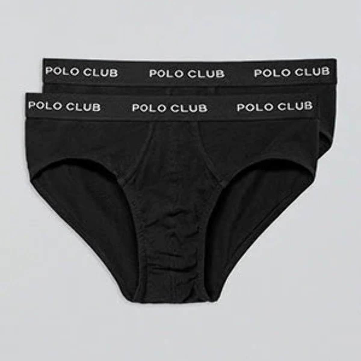 Pack di due slip neri con particolare Polo Club