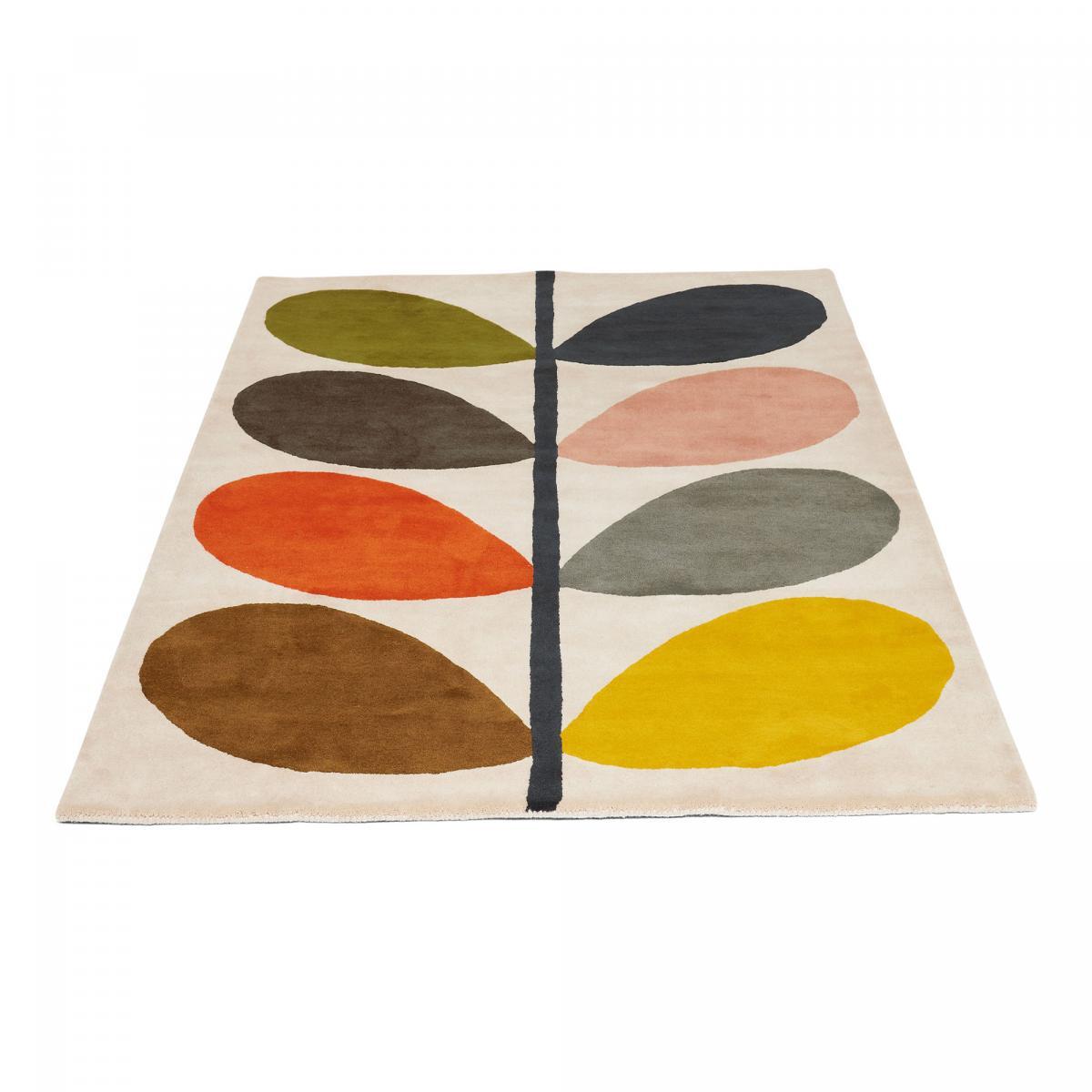 Tapis salon et chambre fait à la main en laine motif seventies YOZA