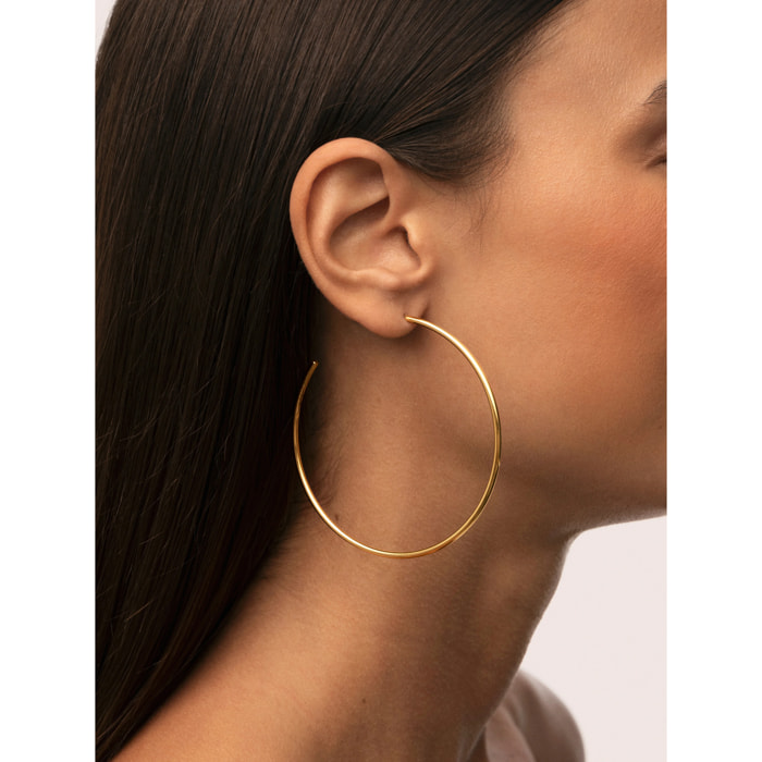 Pendientes Aro Ankara XL Acero Baño Oro