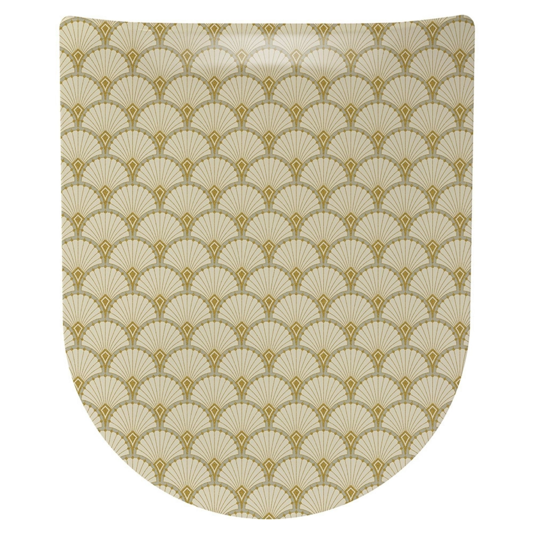 Abattant wood slim avec descente assistée art deco - Ivoire