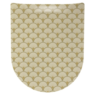 Abattant wood slim avec descente assistée art deco - Ivoire