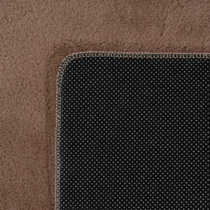 ALBA - Tapis rond doux mocca à poils courts
