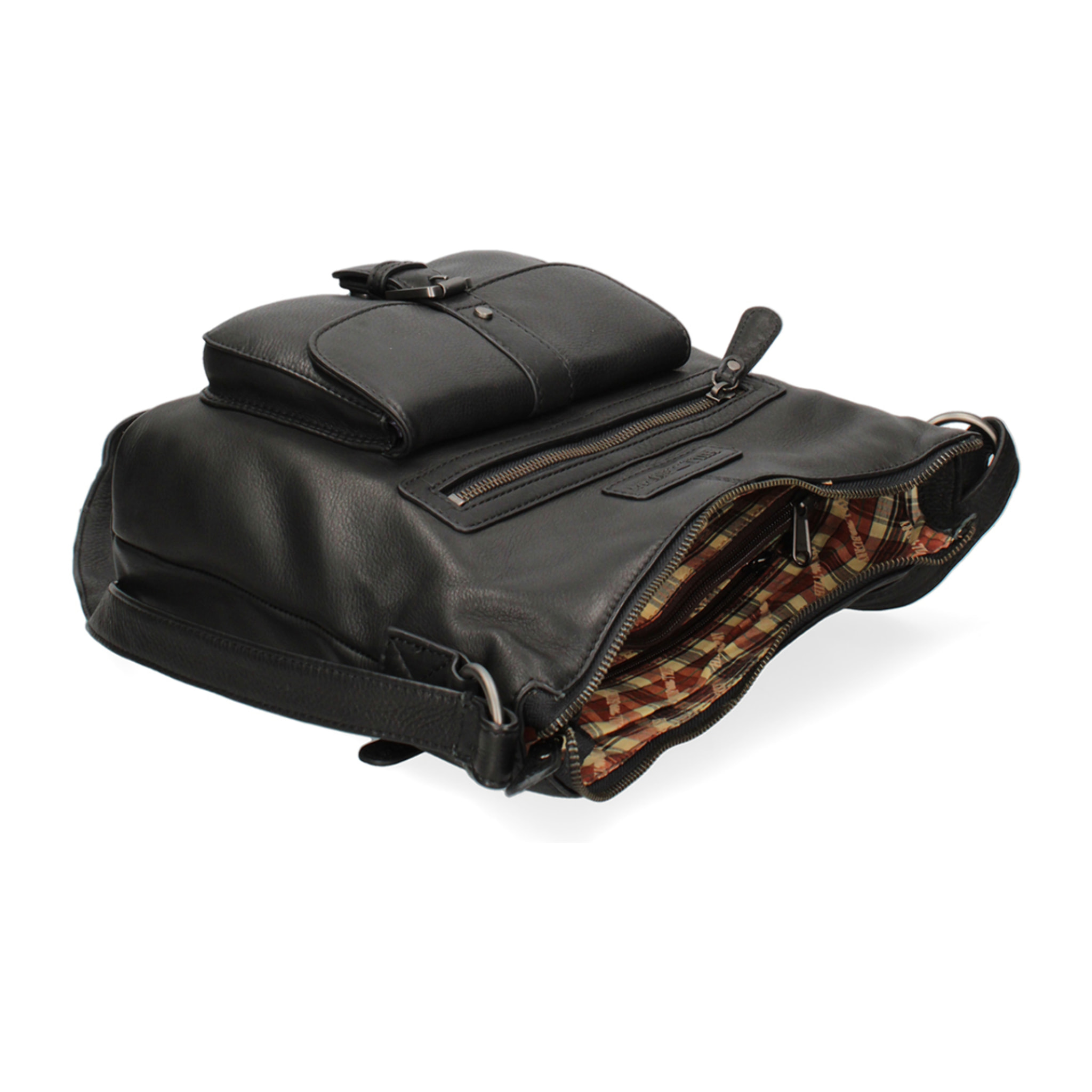 Borsa a tracolla da uomo In Vera pelle Made in Italy 31x23x12 cm