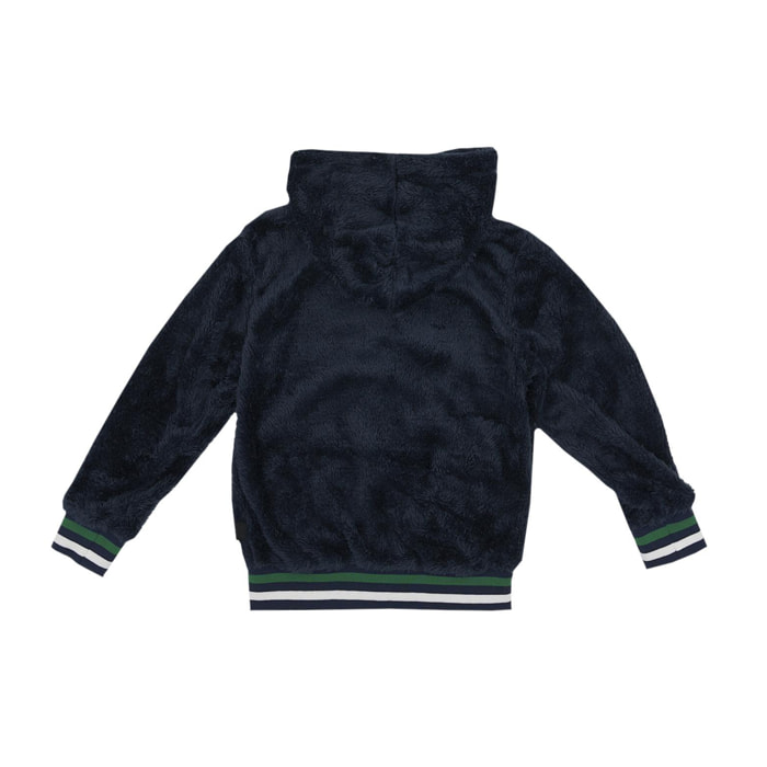 Sudadera con capucha de sherpa universitaria para niños