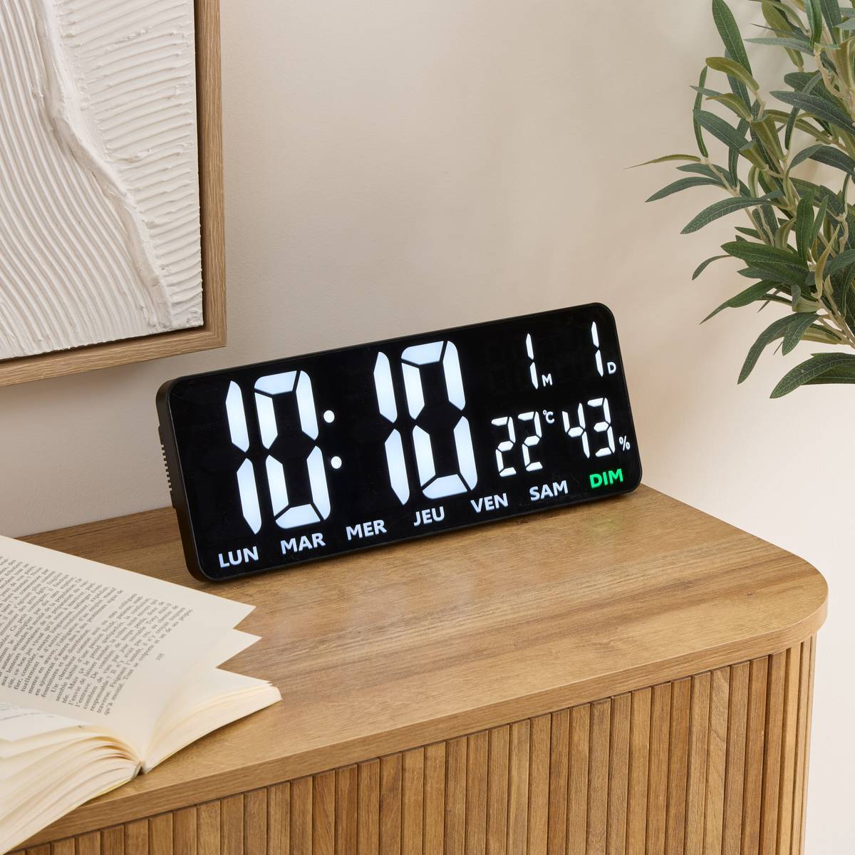 Horloge Garrett noir 35x13,2cm