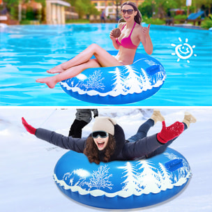 Tappetino ibrido rotondo con maniglie, per neve e acqua. 115 cm.