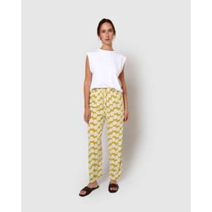 Pantalón viscosa baixas limón