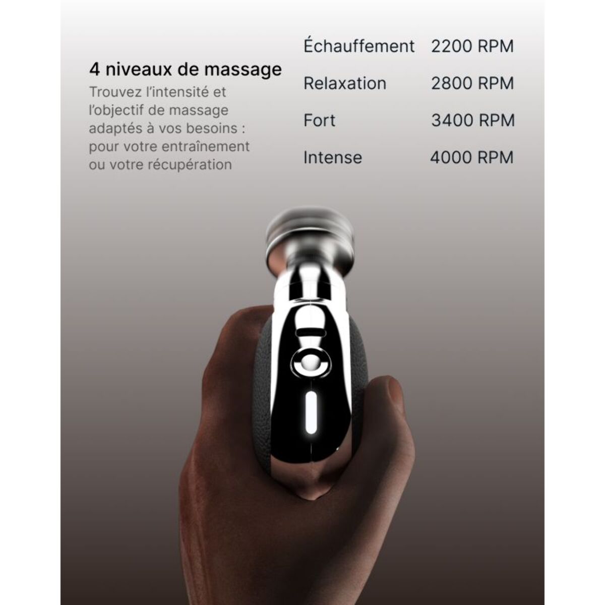 Pistolet de massage RENPHO de massage micro WMG16 noir