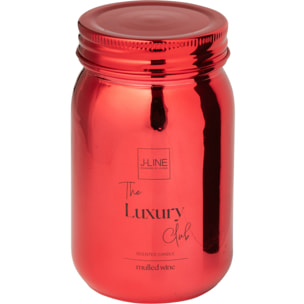 J-Line bougie parfumée Bocal - verre - rouge - 69H