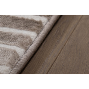 Tapis graphique rectangulaire taupe 160 x 230 cm MAGNUS